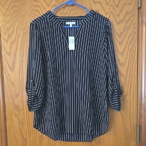 Maurices Black and White Relaxed Blouse